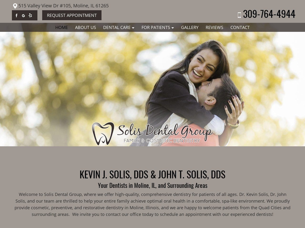 Solis Dental  Group Website Screenshot from solisdentalgroup.com