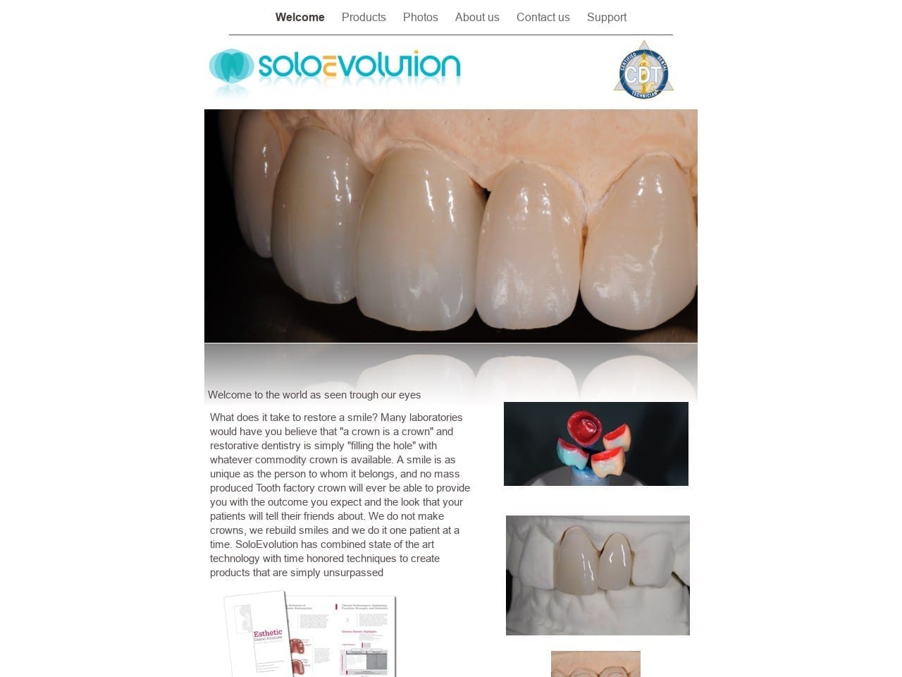 Soloevolution Dental lab Website Screenshot from soloevolution.com