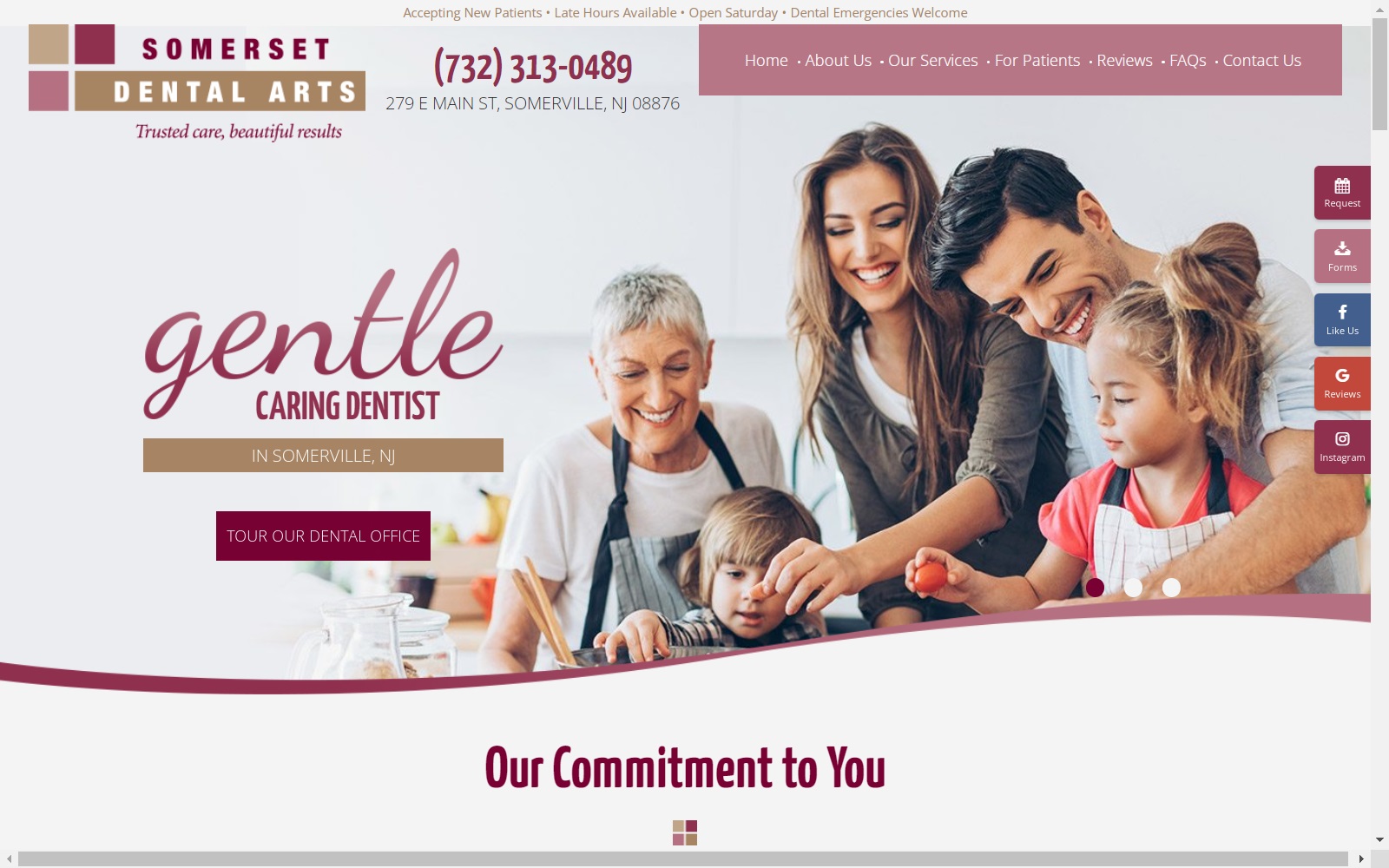 somersetdentalarts.com screenshot