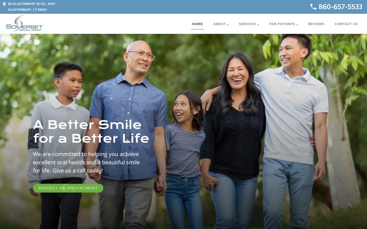 somersetdentalgroup.com screenshot