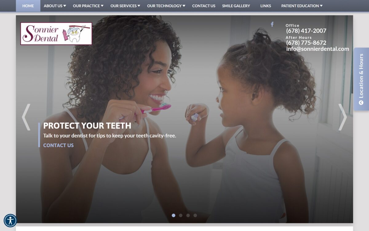 sonnierdental.com screenshot