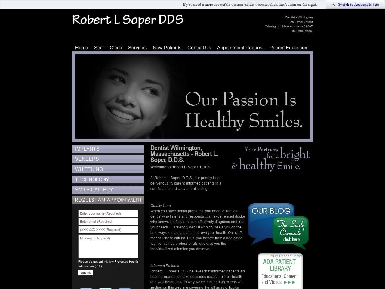 Soper Dds Website Screenshot from soperdds.com
