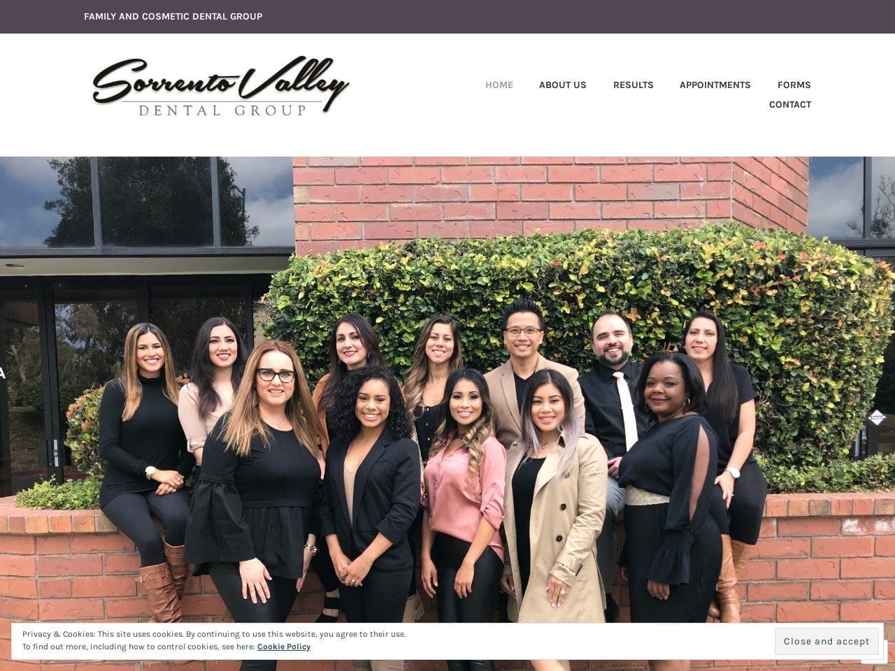 Sorrento Valley Dental Group Website Screenshot from sorrentovalleydental.com