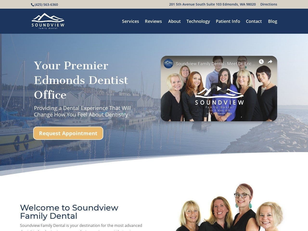 Kitts Eric D DDS Website Screenshot from soundviewfamilydental.com