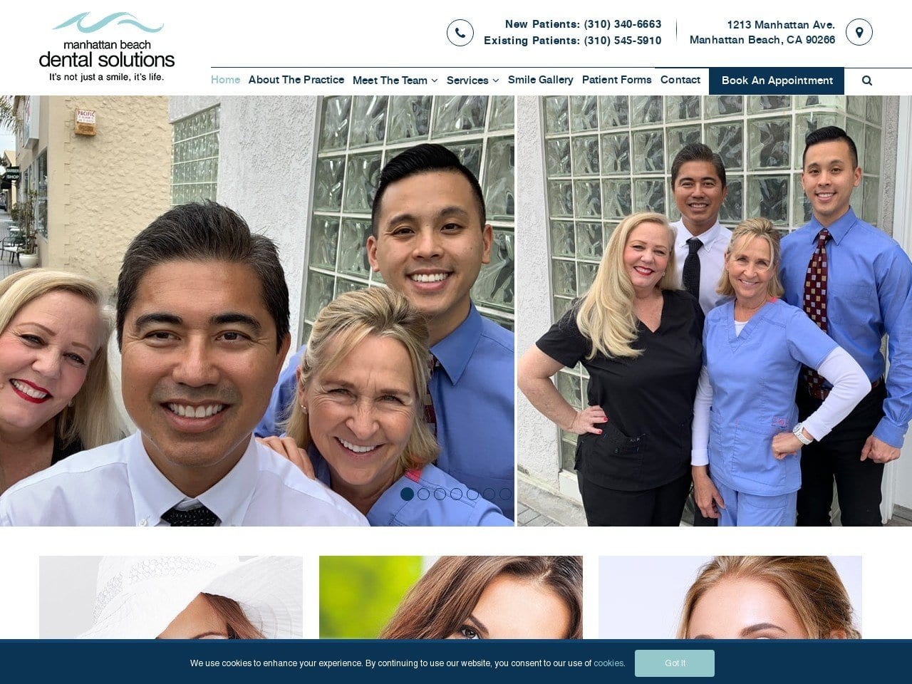 SouthBay Dental Solutions Dr. Bryan S. Baker DDS Website Screenshot from southbaydentalsolutions.com