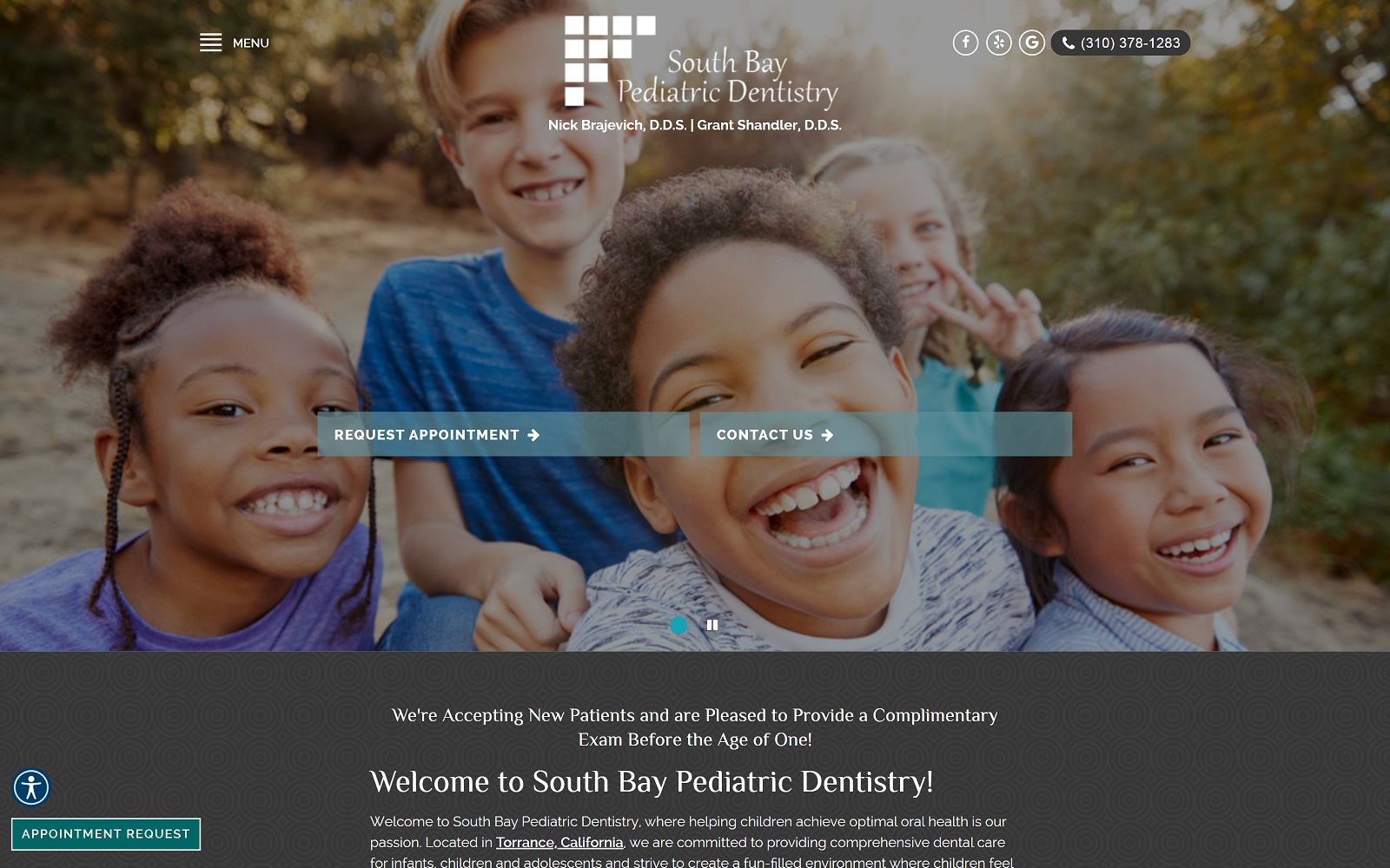 southbaypediatricdentistry.com screenshot