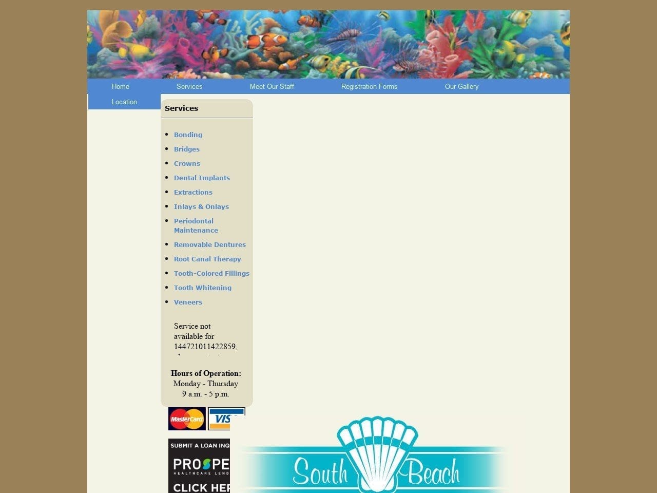 South Beach Dentist Website Screenshot from southbeachdentistry.net