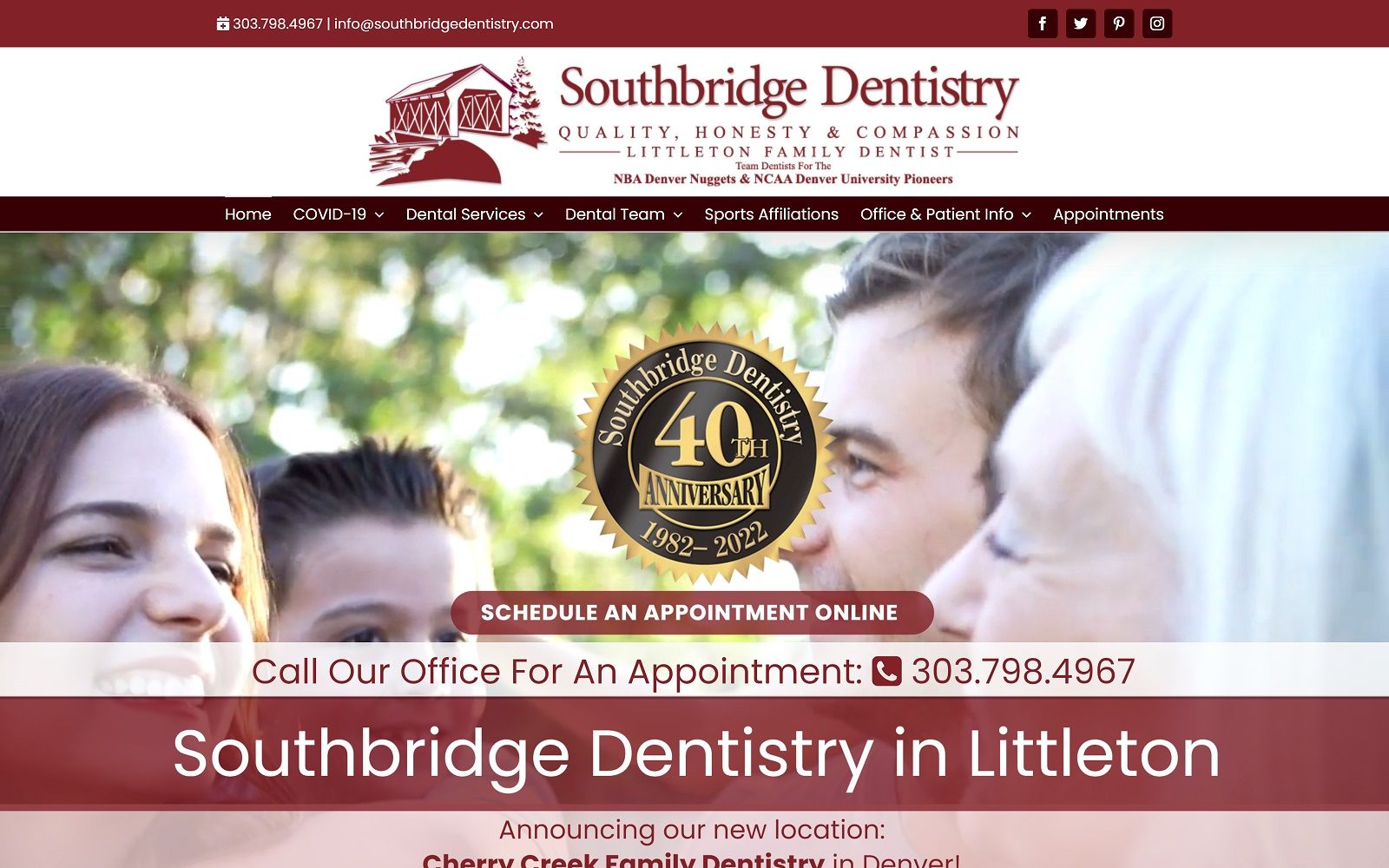 southbridgedentistry.com screenshot