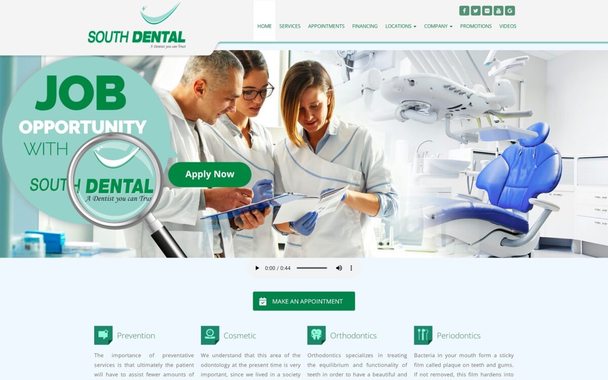 southdental.org screenshot