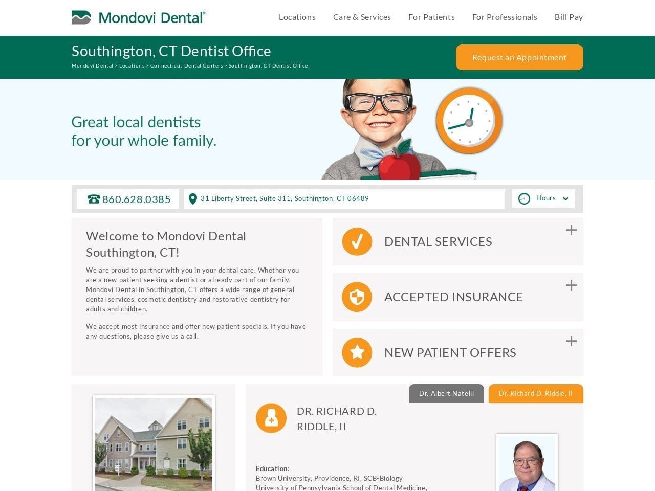 Southington Dental Associates Website Screenshot from southingtondentalassociates.com