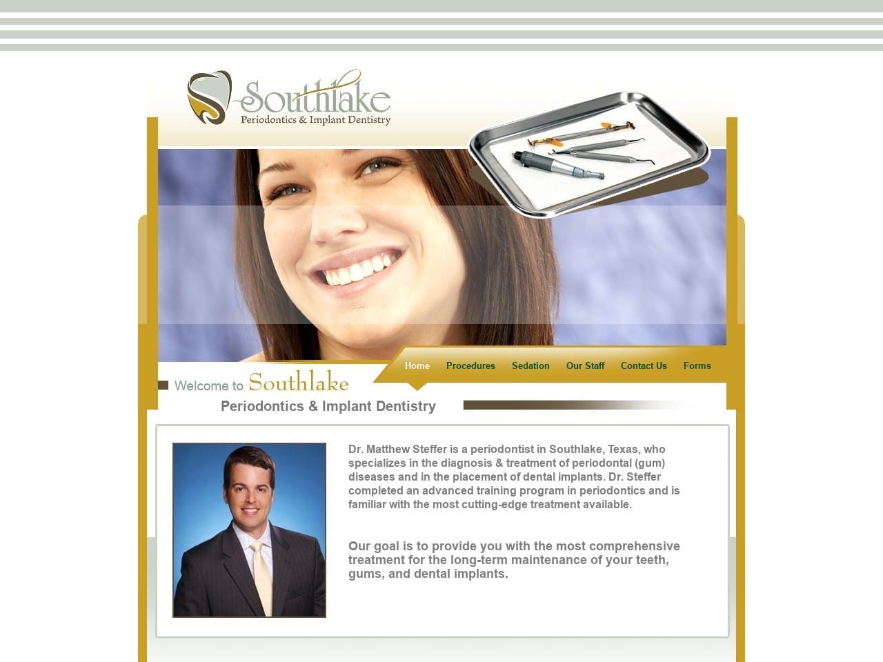 Southlake Periodontics & Implant Dentistry Website Screenshot from southlakeperiodontics.com