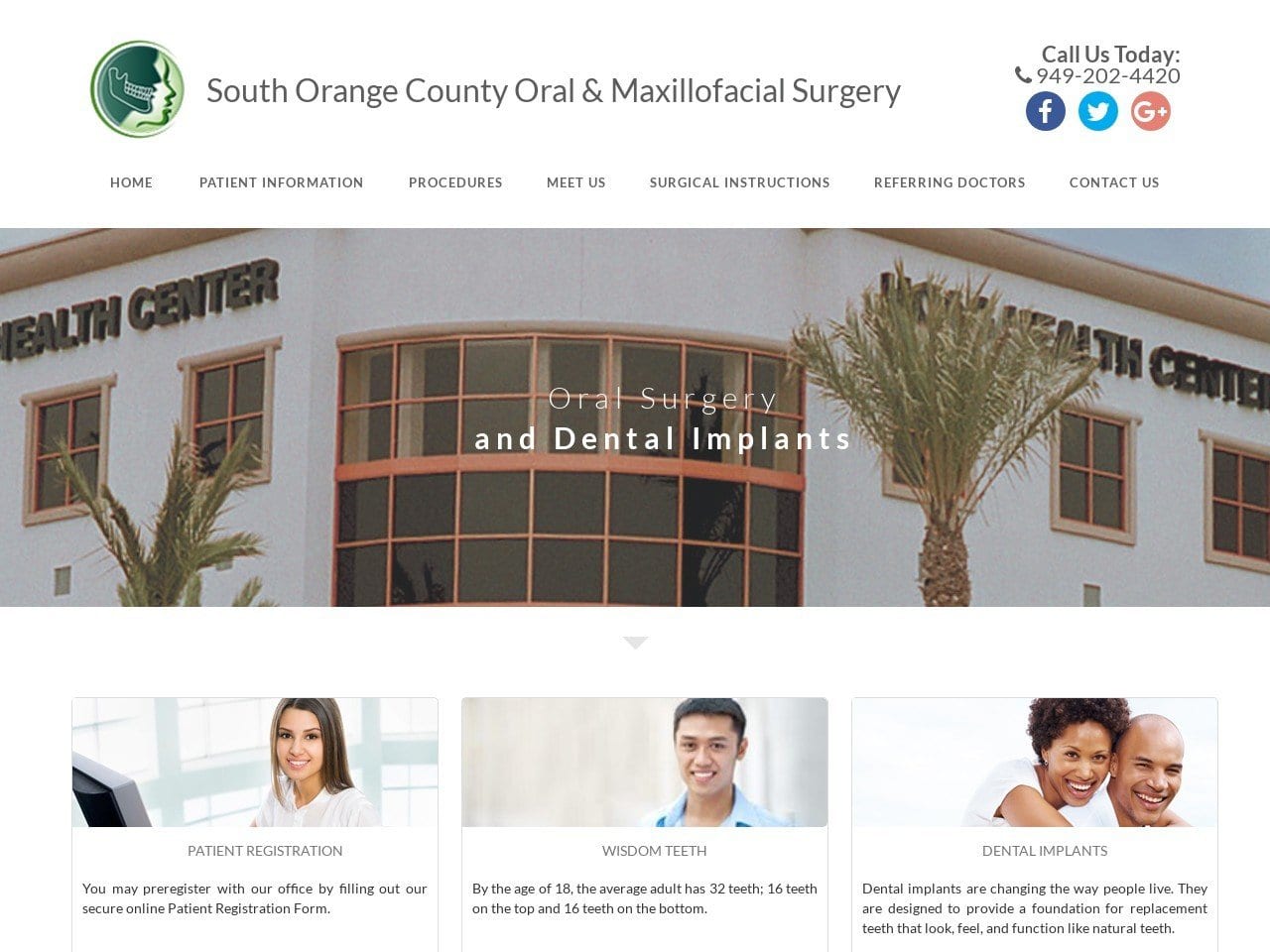 Dr. Adam T Clark Dds South Orange County Oral & Ma Website Screenshot from southorangecountyoms.com