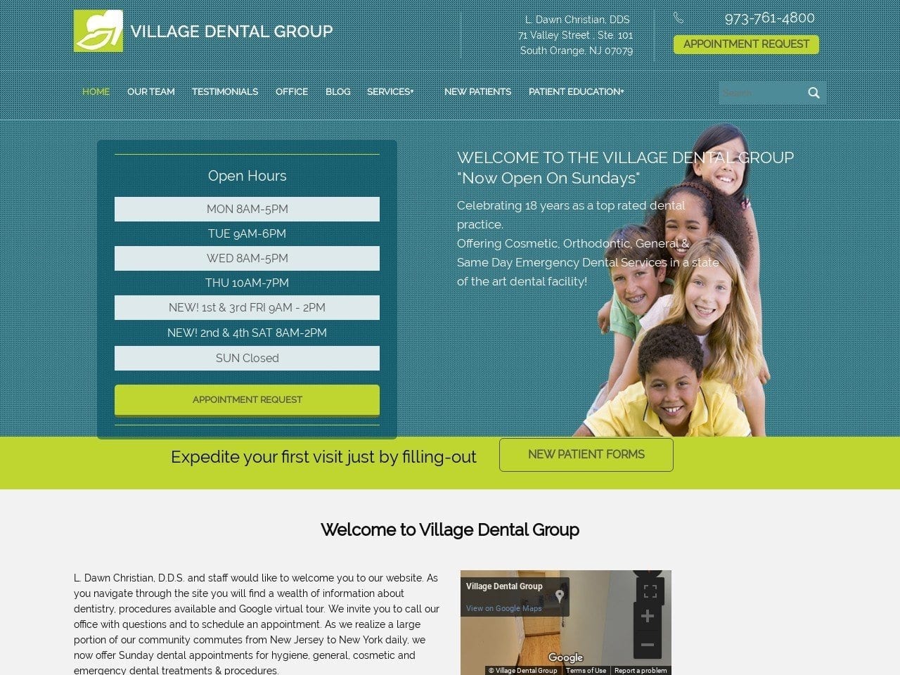 L.Dawn Christian D.D.S. Website Screenshot from southorangedentist.com