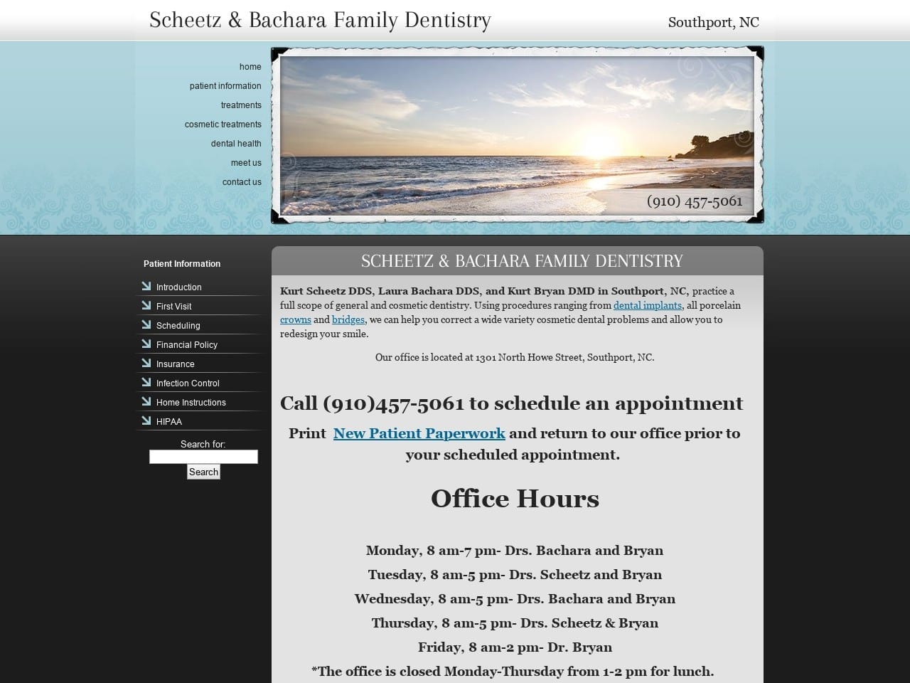 Dr. Kurt T. Scheetz DDS Website Screenshot from southportfamilydentistry.com