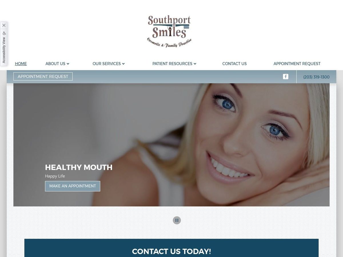 Southport Smiles Website Screenshot from southportsmiles.com