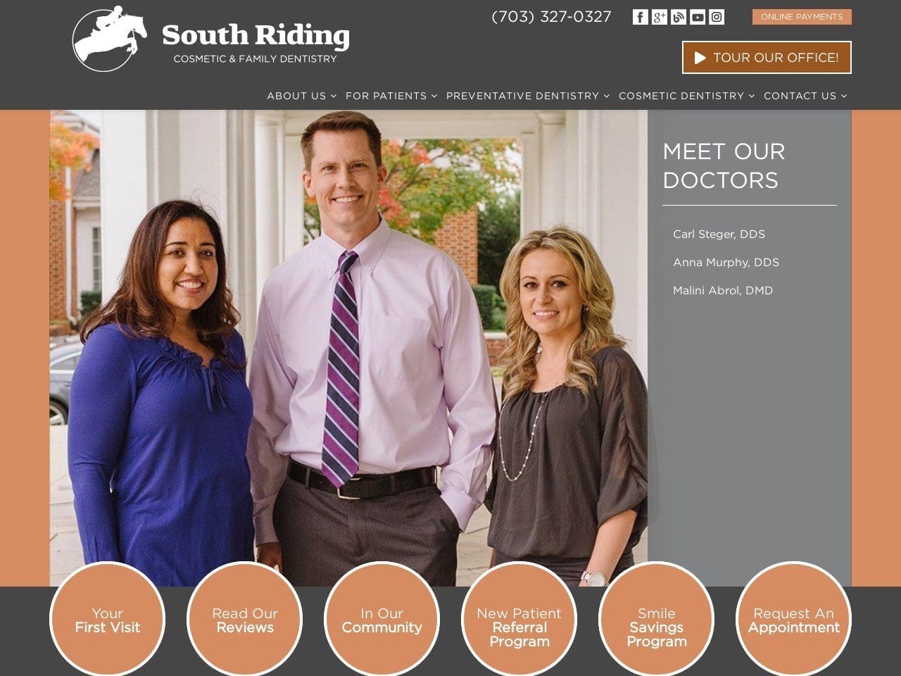 South Riding Family Dentistry Murphy Anna I DDS Website Screenshot from southridingdds.com