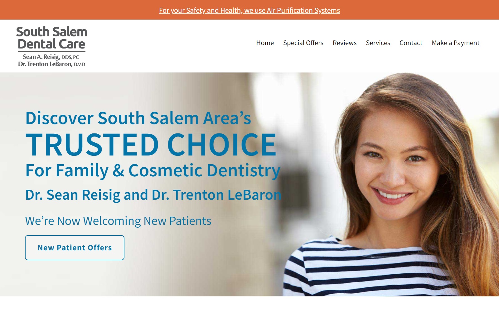 southsalemdentalcare.com screenshot