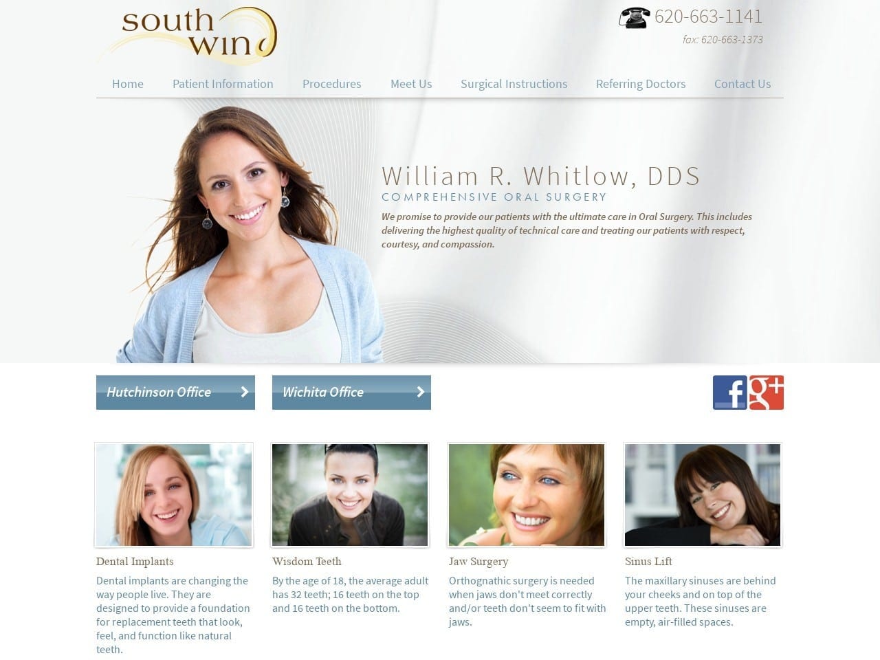 William R. Whitlow DDS Website Screenshot from southwindoms.com