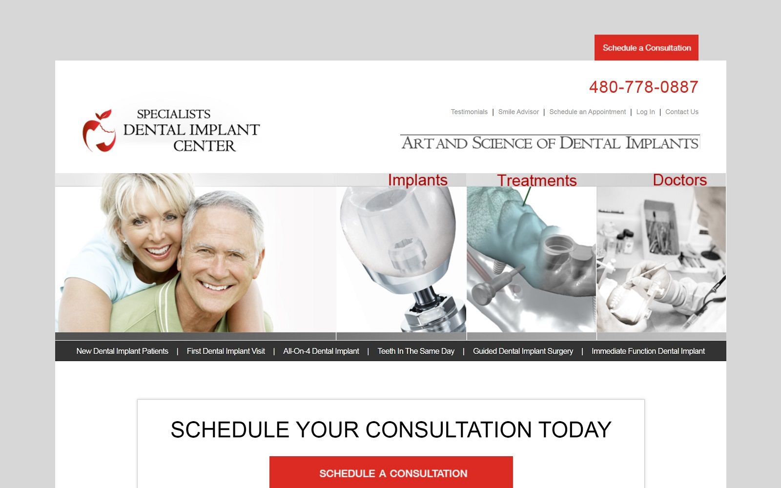 specialistsdentalimplantcenter.com screenshot