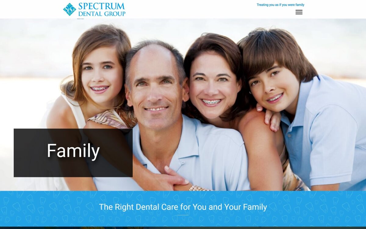 spectrumdentalgroup.com screenshot