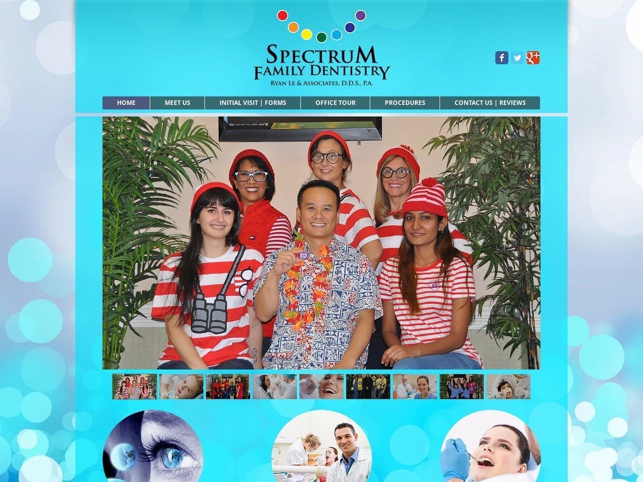 Spectrum Family Dentist Website Screenshot from spectrumfamilydentistry.com