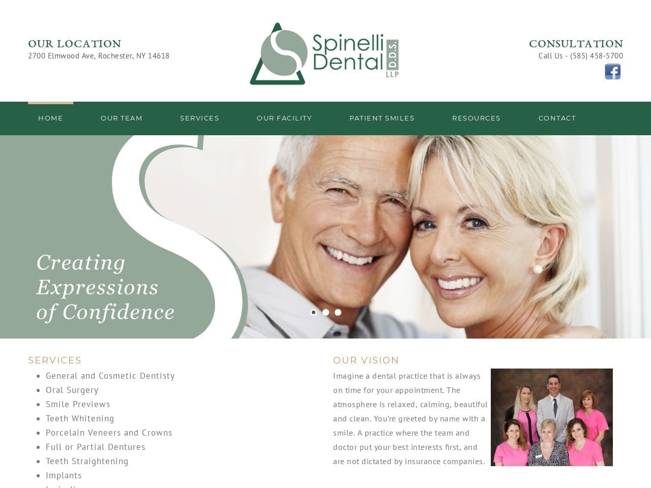 Dr. Glen M. Spinelli DDS Website Screenshot from spinellidental.com