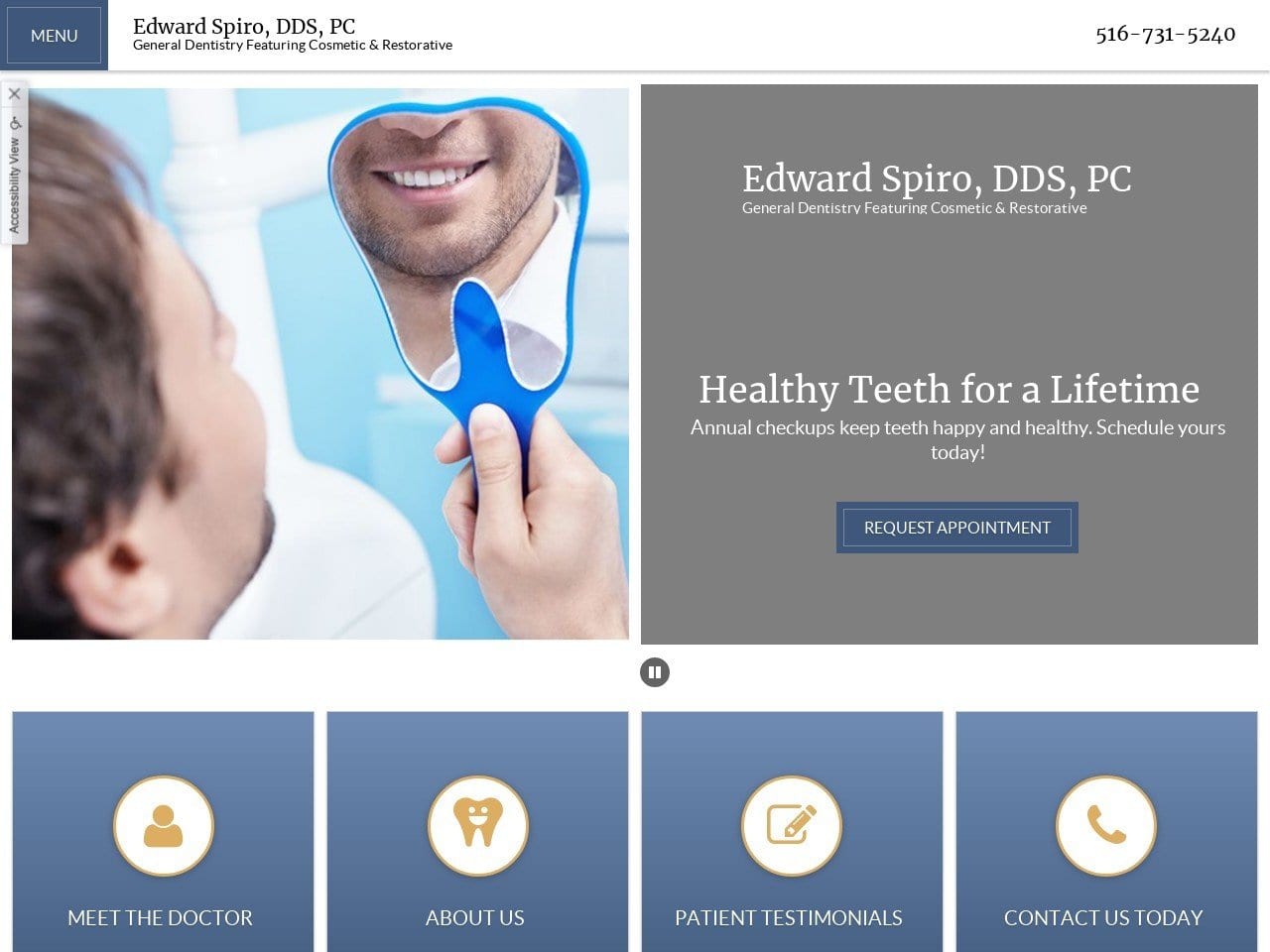 Spiro Dental Website Screenshot from spirodental.com