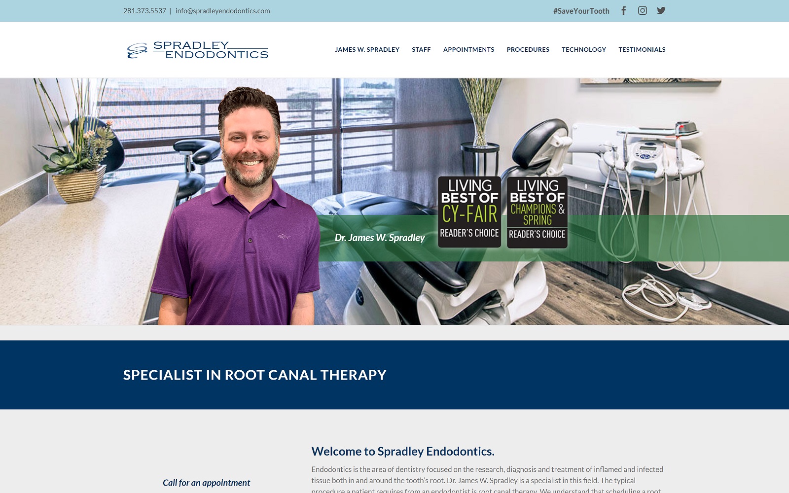 spradleyendodontics.com screenshot