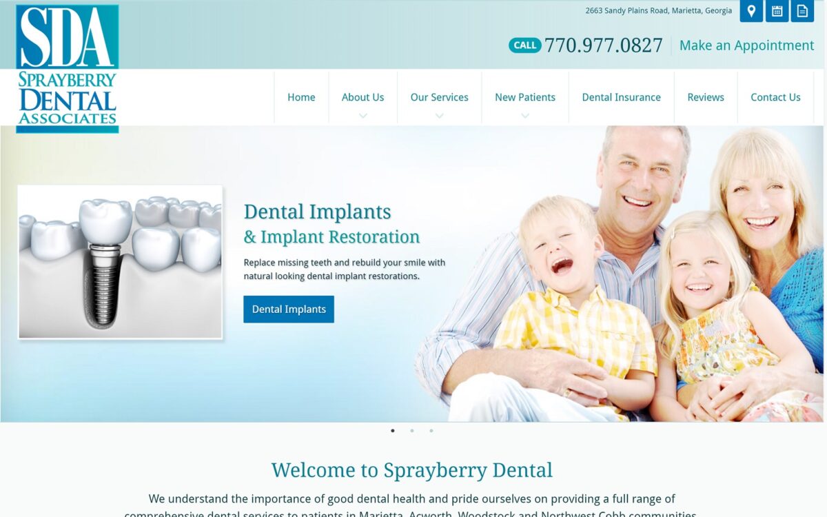 sprayberrydental.com screenshot