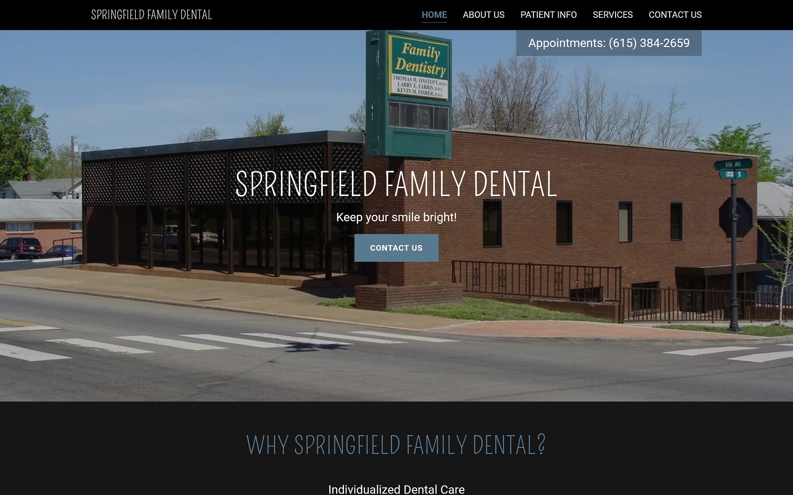 springfieldfamilydental.com screenshot