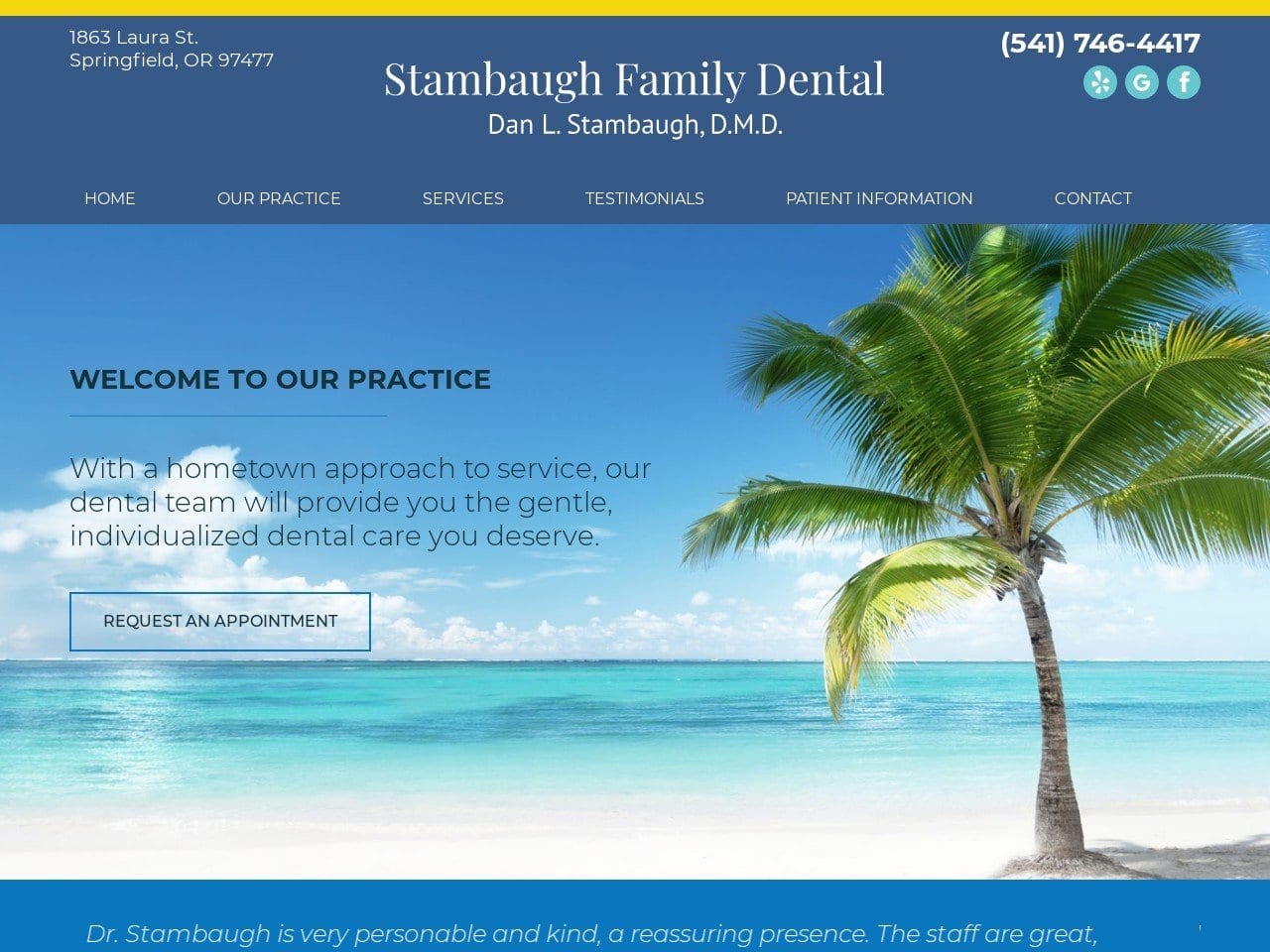 Springfieldor Dentist Website Screenshot from springfieldordentist.com