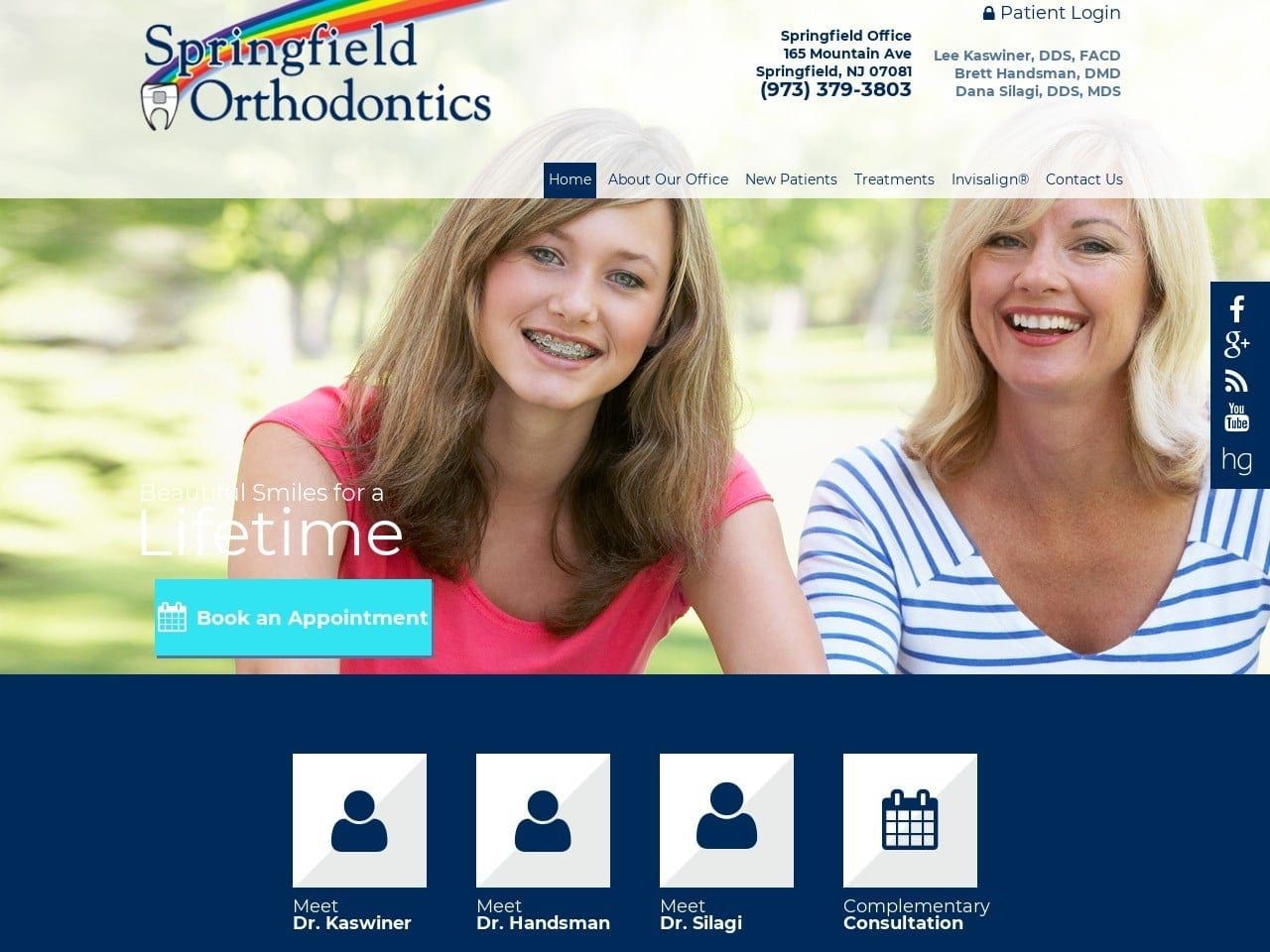 Springfield Orthodontics Website Screenshot from springfieldorthodontics.net