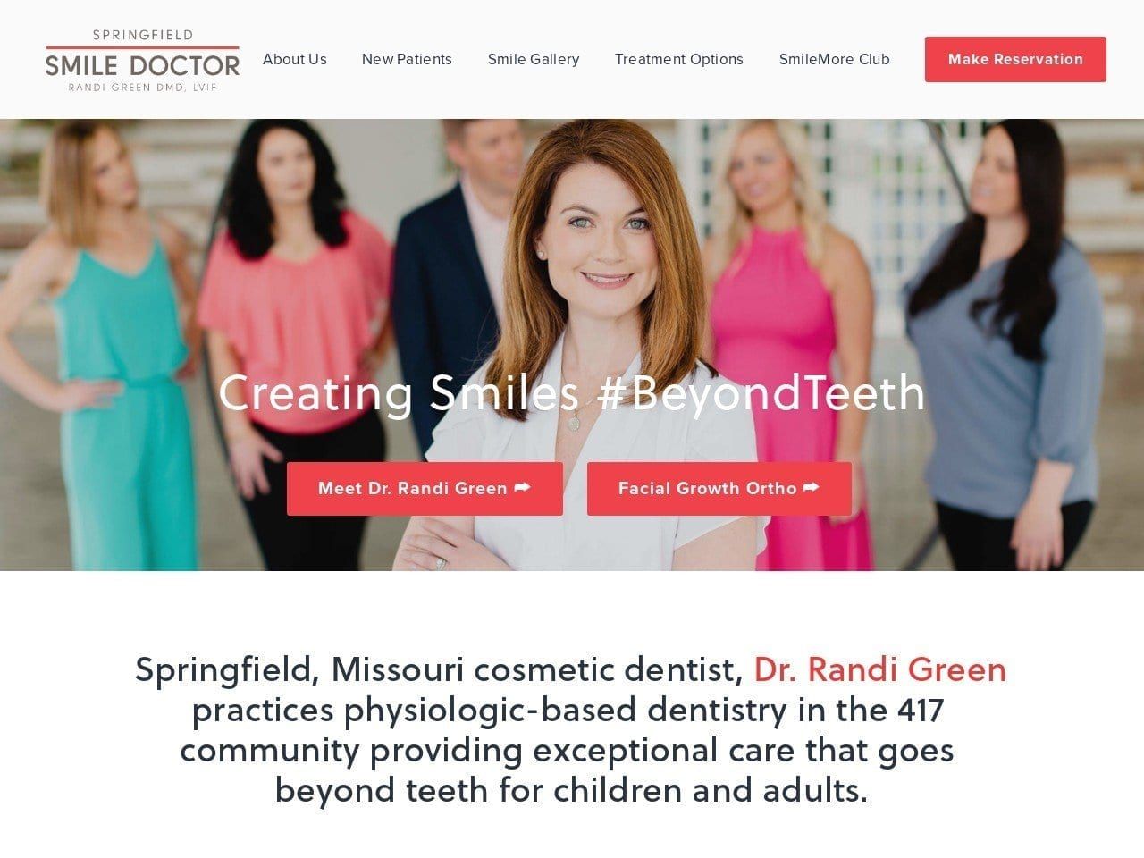 Springfield Smile Doctor Randi Green DMD Website Screenshot from springfieldsmiledoctor.com
