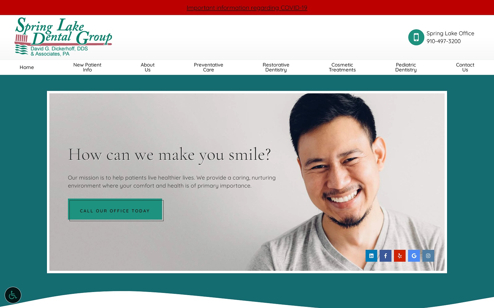 springlakedental.com screenshot