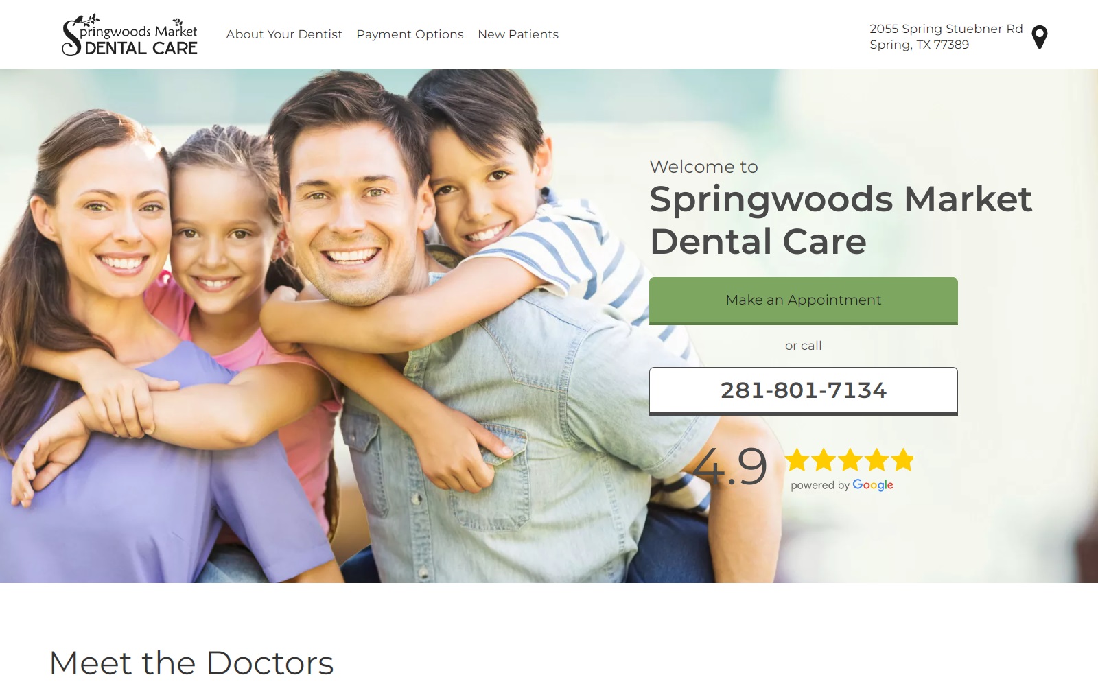 springwoodsmarketdentalcare.com screenshot