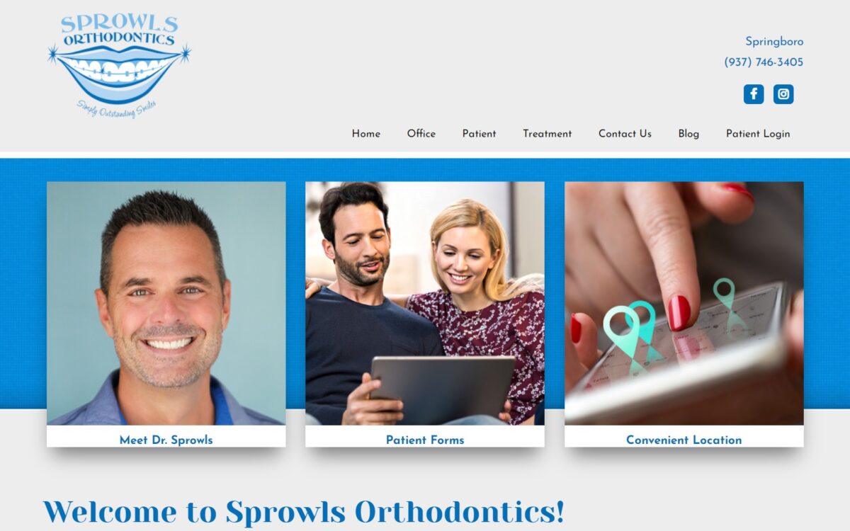 sprowlsorthodontics.com screenshot