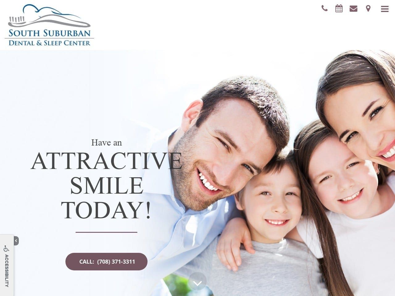South Suburban Family Dental Mark Anderson DDS Website Screenshot from ssfamilydental.com