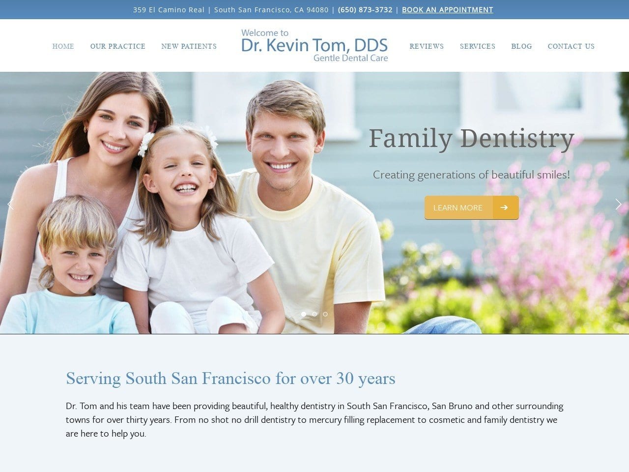 Ssf Dentist Website Screenshot from ssfdentist.com