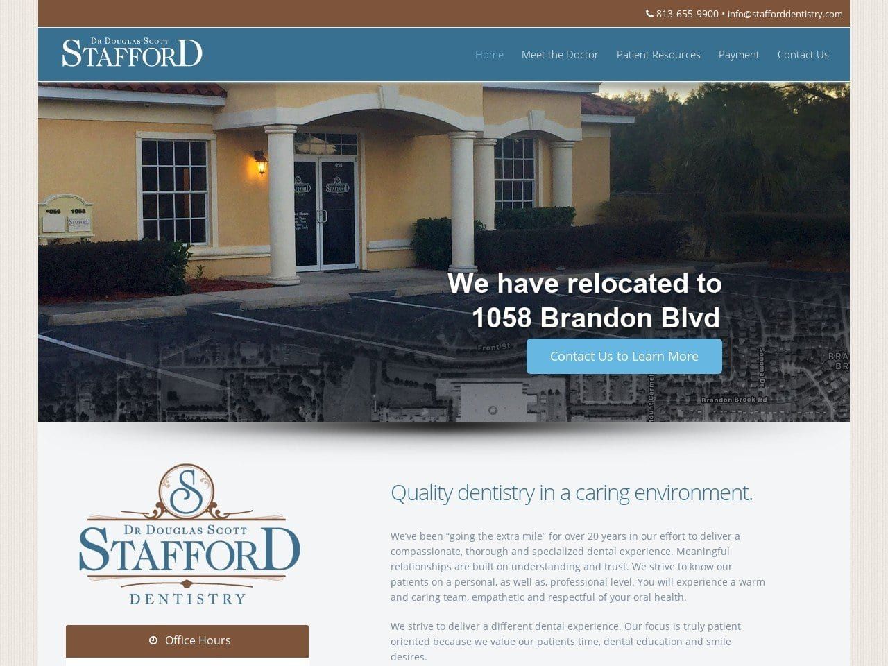 Stafford Douglas Scott DMD PA Website Screenshot from stafforddentistry.com