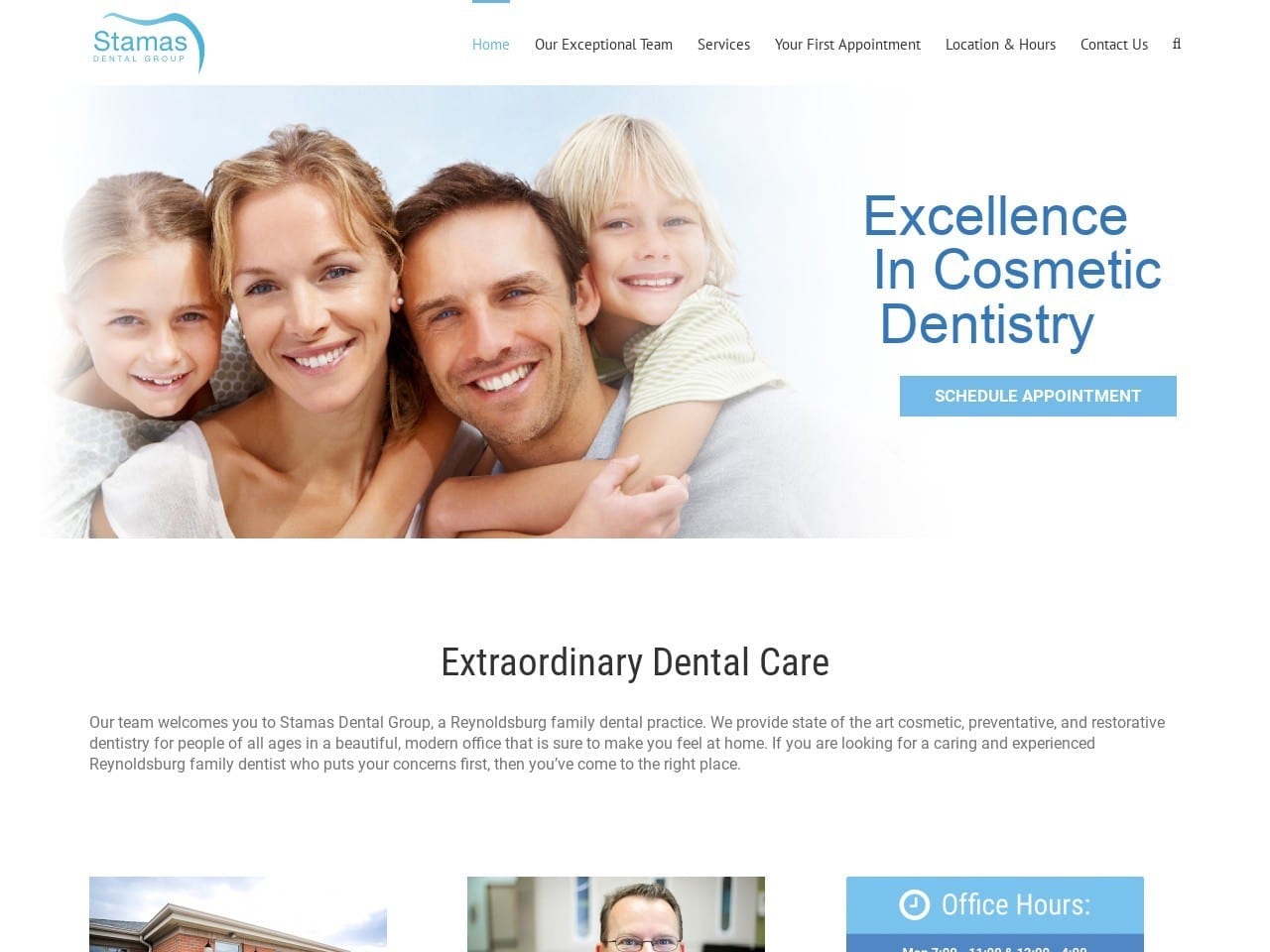 Stamas Dental  Group Website Screenshot from stamasdentalgroup.com