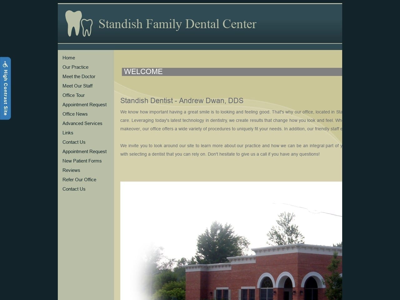 Standish Family Dental Center Website Screenshot from standishfamilydentalcenter.com