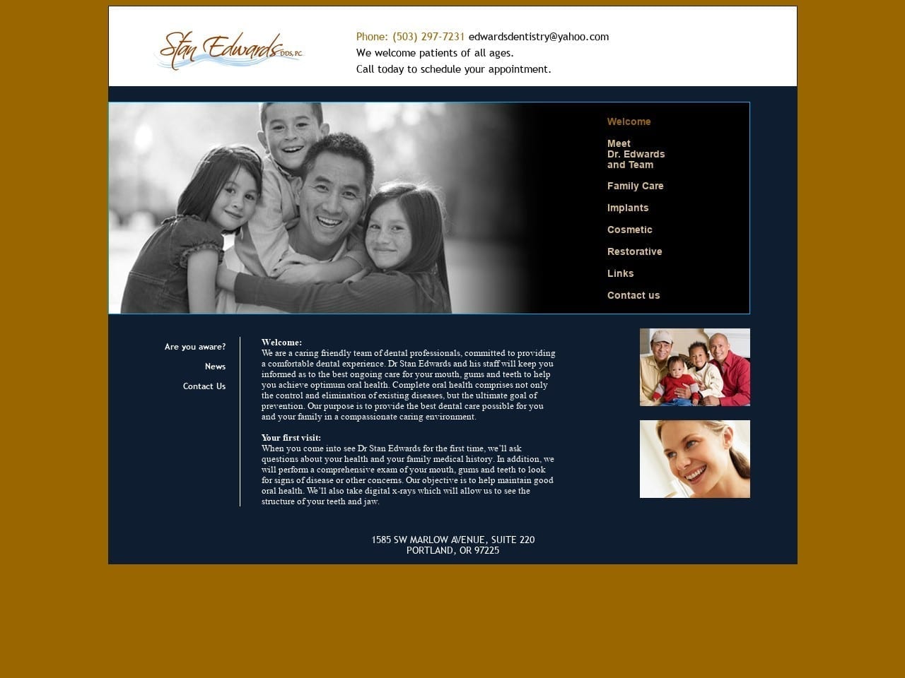 Stanedwards Dental Website Screenshot from stanedwardsdental.com