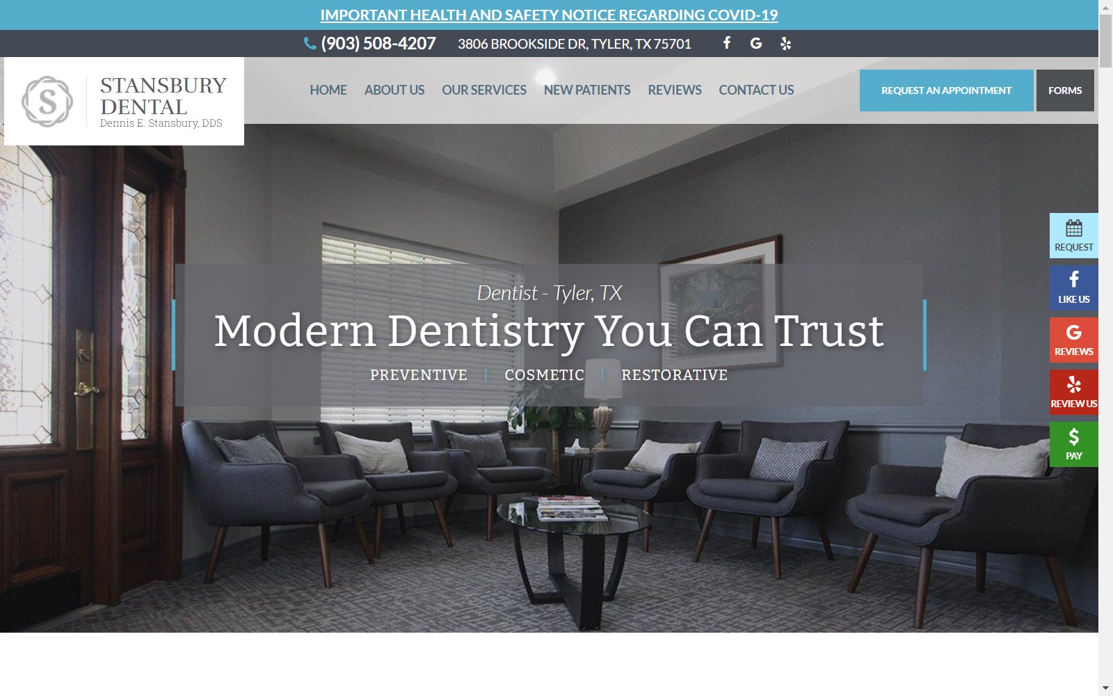 stansburydental.com screenshot