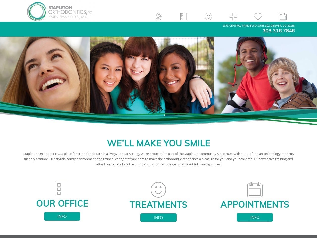 Stapleton Orthodontics Website Screenshot from stapletonorthodontics.com