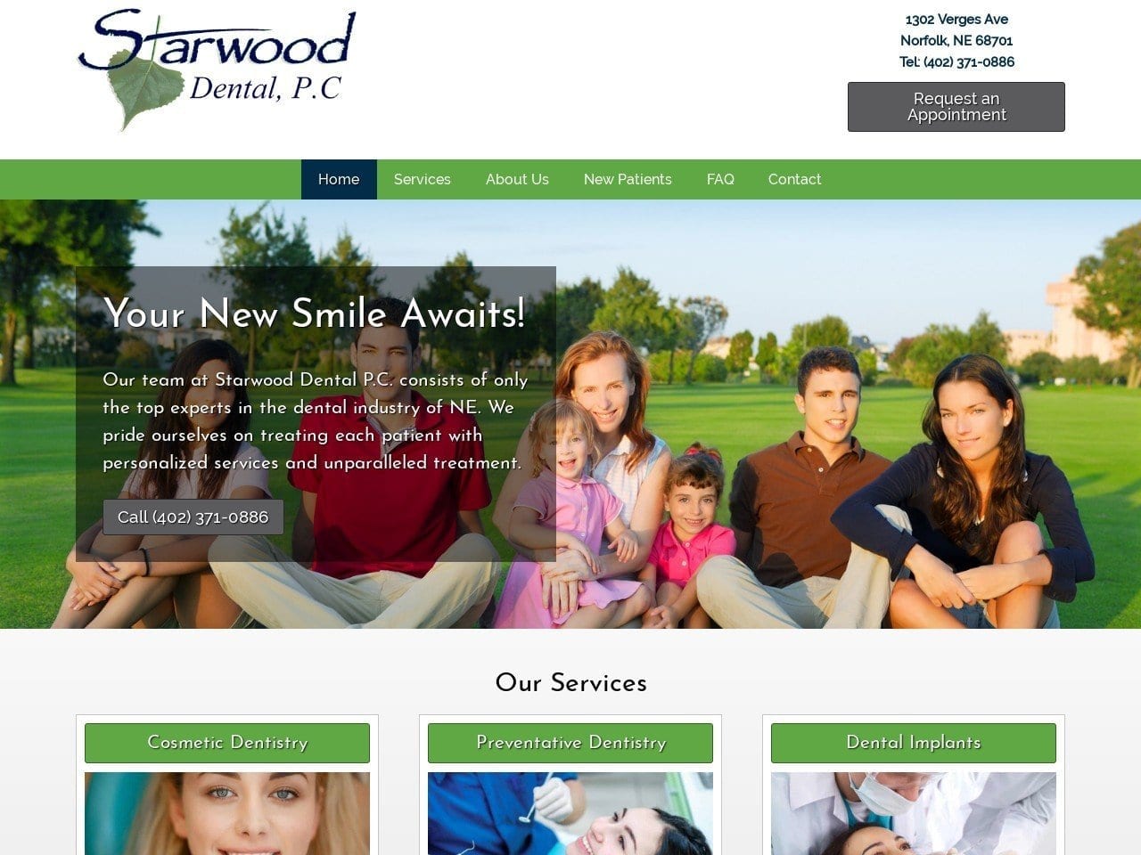 Starwood Dental P.C. Zachary A. Kopf DDS Website Screenshot from starwooddental.com