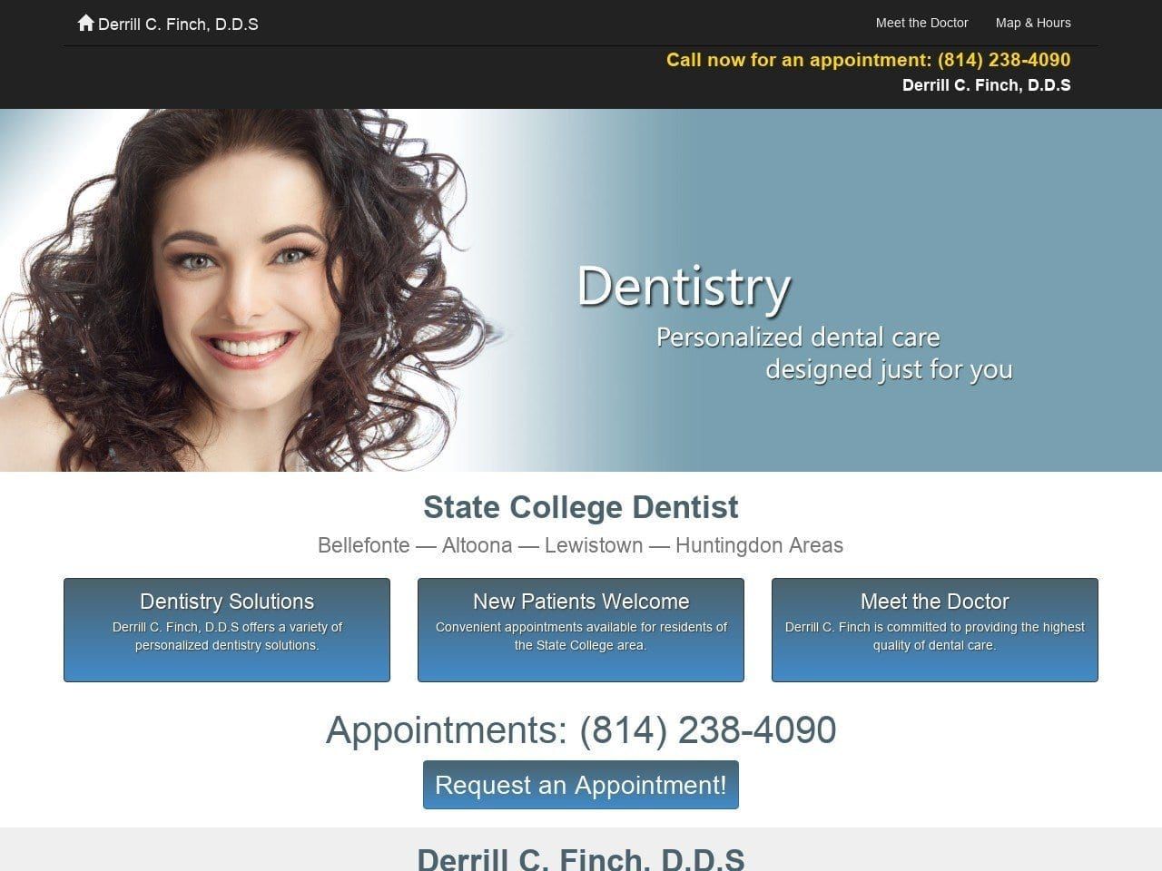 State College Dental Website Screenshot from statecollegedental.com