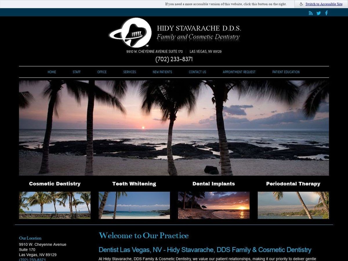 Hidy Stavarache Ltd Website Screenshot from stavarachefamilydental.com