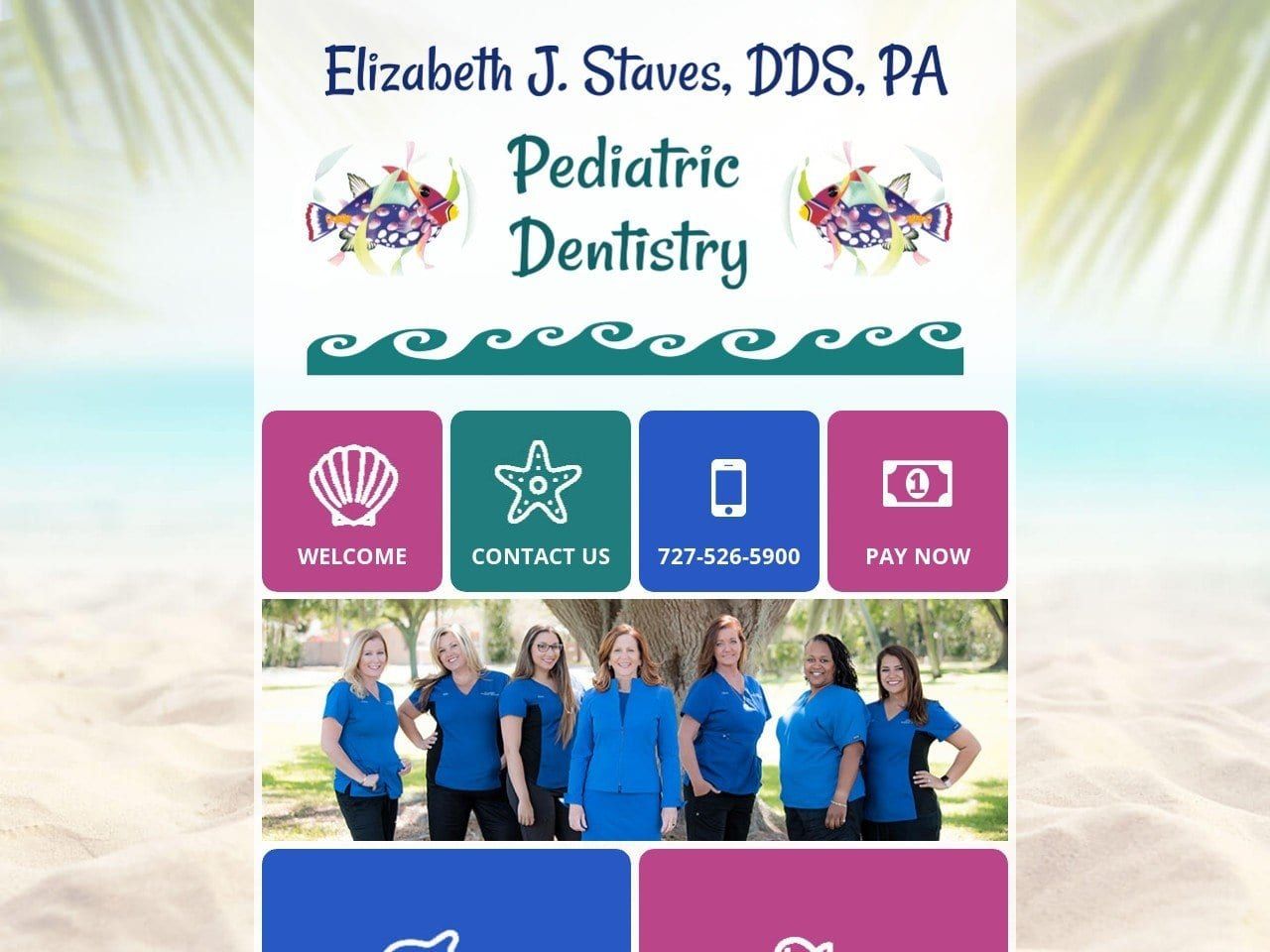 Dr Elizabeth Staves Pediatric Dentistry Website Screenshot from stavespediatricdentistry.com