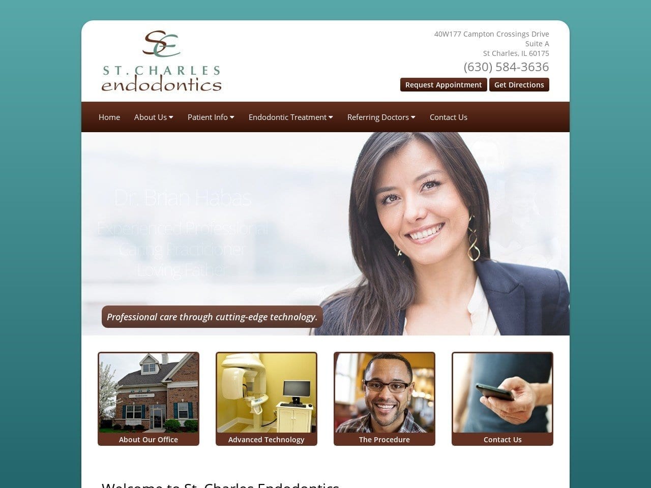 St Charles Endodontics Website Screenshot from stcharlesendo.com