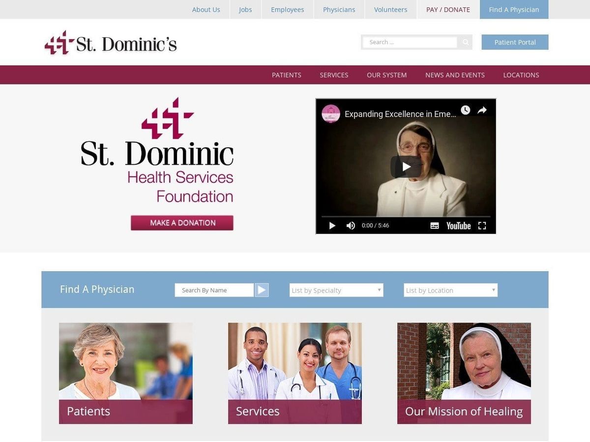 St Dominic Dentist Website Screenshot from stdom.com